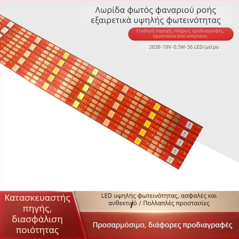 LED πολύχρωμο περιστρεφόμενο φαναράκι σε λωρίδα φωτισμού για τα Χριστούγεννα, 18V, φώτα αναβοσβήνουν
