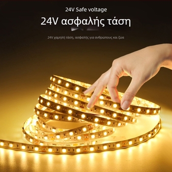 Osram LED ταινία, υψηλός CRI, 24V χαμηλής τάσης, εσωτερική φωτιστική λωρίδα, πλάτος 8 mm, 120 LED (2835), δέσμη 120°, CRI 90, μοντέλο 24v-8mm-120LED, μη ρυθμιζόμενη