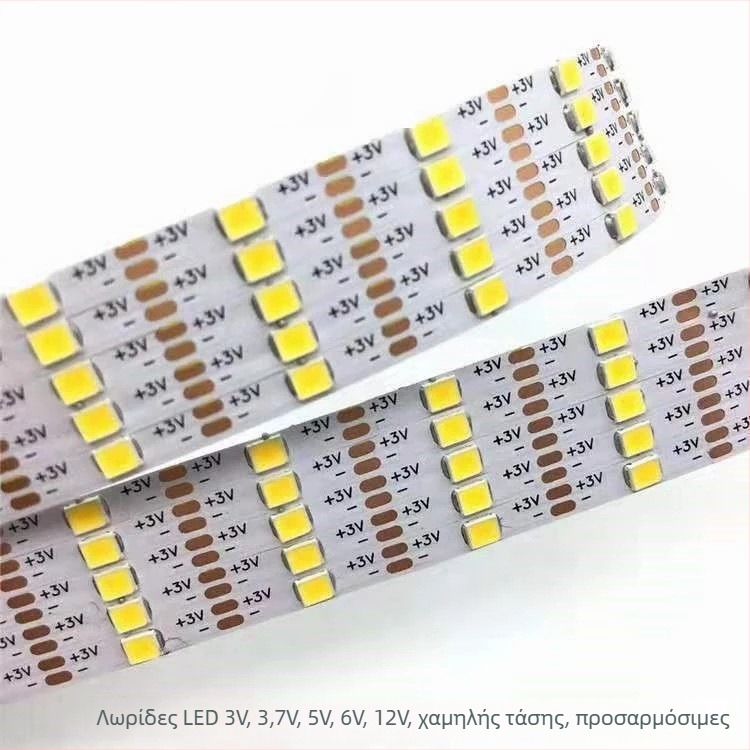 Λεπτή LED ταινία 2835, 5V, 30–120 LED, διχρωμική διακοσμητική λωρίδα, εσωτερική διακόσμηση, ρυθμιζόμενη, μήκος 5–10 μ., 120° γωνία δέσμης, CRI 80