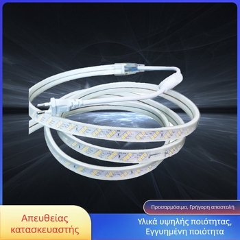 LED ταινία 220V, 3030 LEDs, τρεις σειρές, εξαιρετικά φωτεινή, αδιάβροχος φωτισμός οροφής για οικίες και εμπορικούς χώρους, εσωτερικός και εξωτερικός, 24V–36V