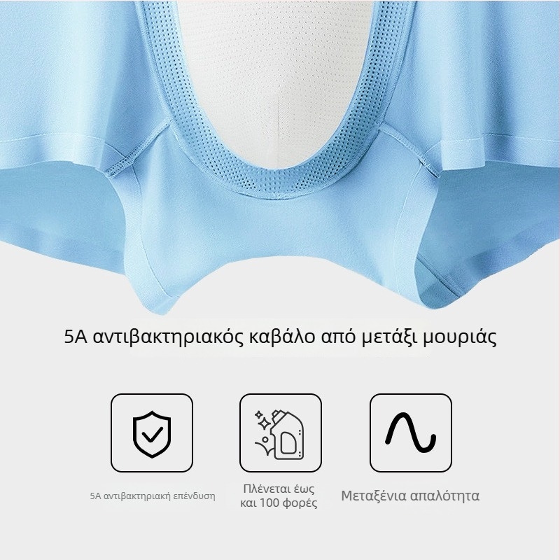 Ανδρικά εσώρουχα από Modal για καλοκαίρι: λεπτές μποξέρ σλιπ, διαπνέουσες και αντιβακτηριακές, χαλαρή εφαρμογή, μεγάλο μέγεθος, μέση, μονόχρωμα