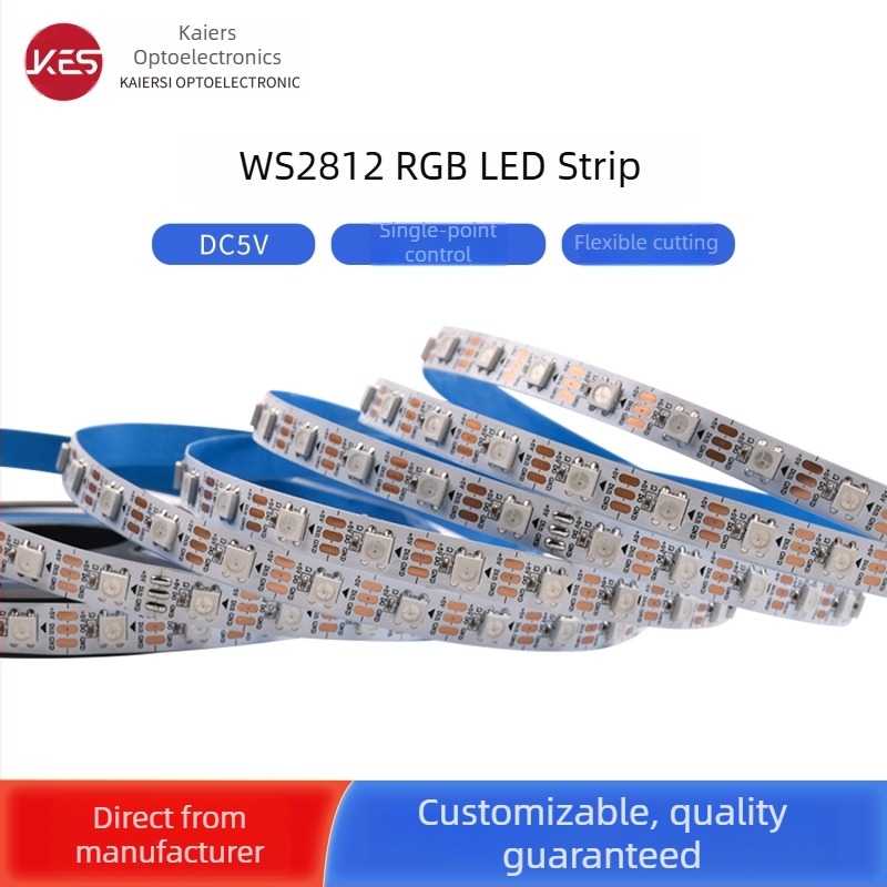 WS2812 SK6812 5V RGB LED ταινία, χρωματικά μεταβαλλόμενα εφέ, προγραμματιζόμενα