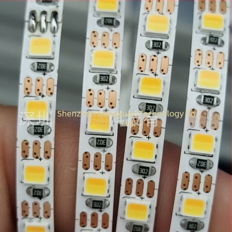 Διχρωματική LED λωρίδα 2835, 120 LED, 24V, πλάτος 5 mm, CRI 90, ρυθμιζόμενη φωτεινότητα, για εσωτερική χρήση, κοπτόμενη ανά LED, με τηλεχειριστήριο