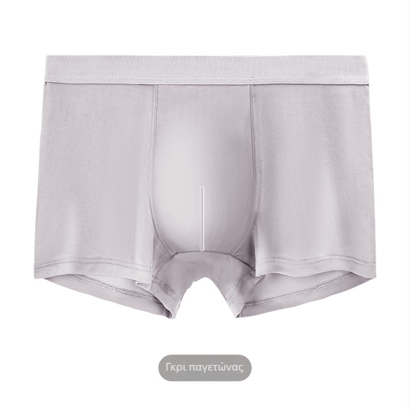 Ανδρικά μποξέρ από ice silk, αναπνέουν, αντιβακτηριακά, μεσαίας μέσης, μονόχρωμα