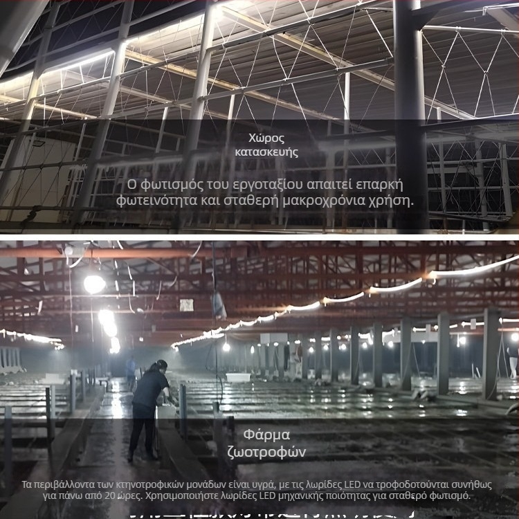 LED ταινία φωτισμού φάρμας, εξωτερική αδιάβροχη 220V, υπέρλαμπρός φωτισμός για κοτέτσια και θερμοκήπια