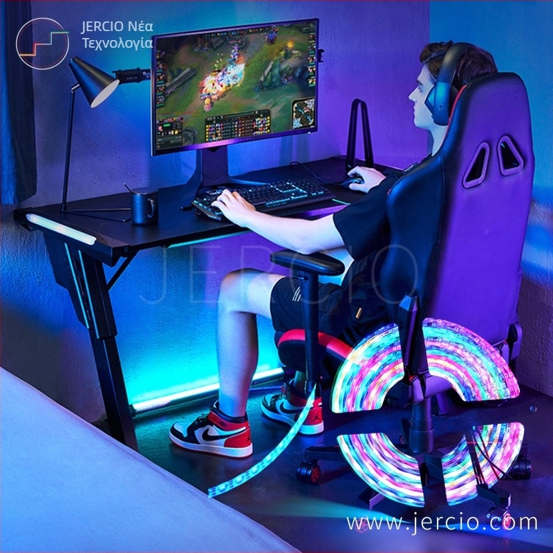 RGB LED ταινία για gaming γραφεία και καρέκλες – πάνω από 100 λειτουργίες, ρυθμιζόμενη και με δυνατότητα ρύθμισης φωτισμού