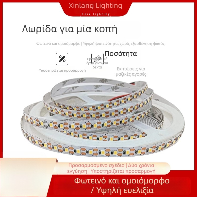 Λωρίδα LED 12V/24V, 120 LED, κοπτόμενες ενότητες, 3000K/4000K/6500K, CRI 85