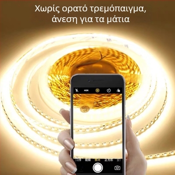 Ταινία LED με αυτοκόλλητη επιφάνεια για ντουλάπια, κοπή σε τμήματα, υπερφωτεινός φωτισμός για ντουλάπια κρασιού και εκθετήρια