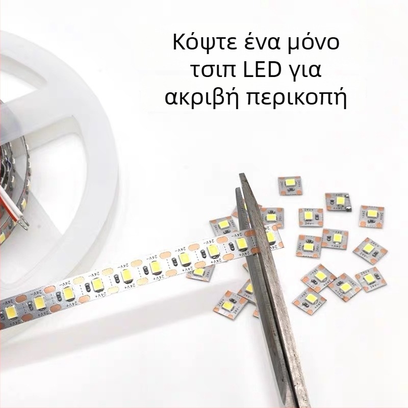 Ταινία LED με αυτοκόλλητη επιφάνεια για ντουλάπια, κοπή σε τμήματα, υπερφωτεινός φωτισμός για ντουλάπια κρασιού και εκθετήρια
