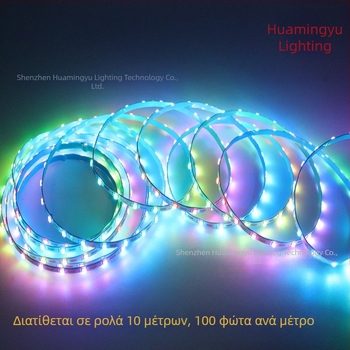 RGB LED λωρίδα ultra-narrow 2,7 mm, χαμηλής τάσης 5V, πλήρες χρώμα, με μουσικό ρυθμό και ευφυή έλεγχο