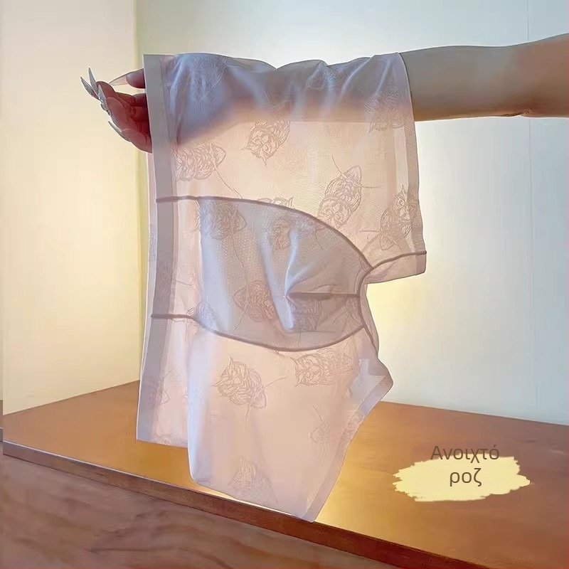 Ανδρικά εσώρουχα από ice silk με δαντέλα, διάφανο δίχτυ, αναπνεόμενα, λεπτά για το καλοκαίρι