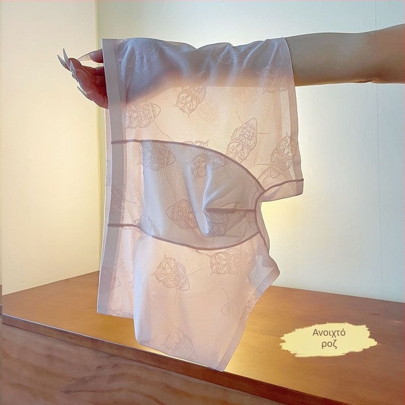 Ανδρικά εσώρουχα από ice silk με δαντέλα, διάφανο δίχτυ, αναπνεόμενα, λεπτά για το καλοκαίρι
