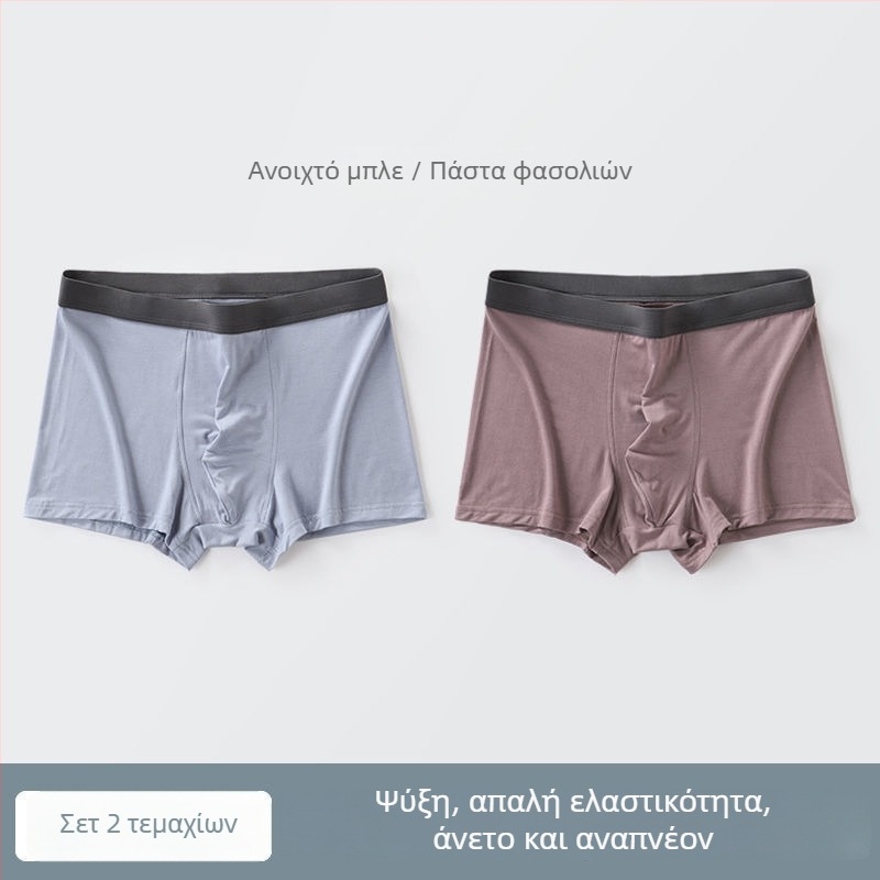 Ανδρικοί μποξέρ από Modal, μεσαία μέση, παλέτα Morandi, μαλακό ύφασμα, εκτυπωμένο σχέδιο