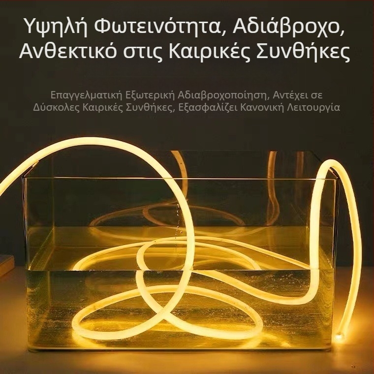 Προσαρμοσμένη LED εύκαμπτη κυκλική λωρίδα φωτισμού για εξωτερική διαφήμιση, 360° φωτισμός, νέον εφέ, 12V/24V