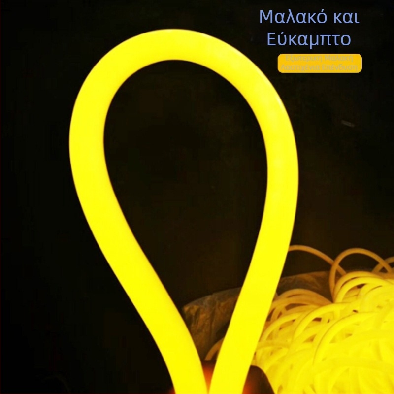 Προσαρμοσμένη LED εύκαμπτη κυκλική λωρίδα φωτισμού για εξωτερική διαφήμιση, 360° φωτισμός, νέον εφέ, 12V/24V