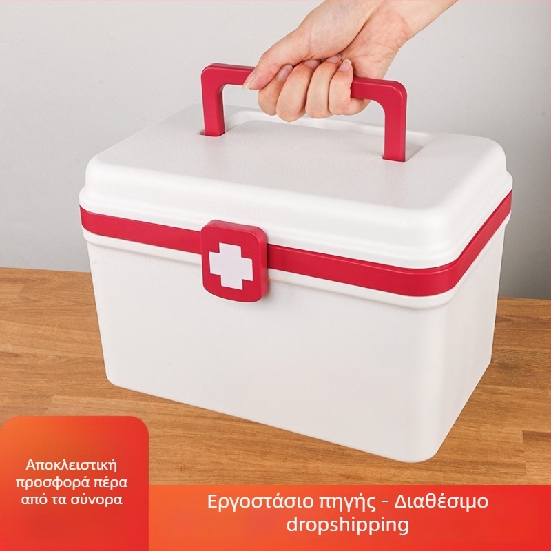 Κουτί φαρμάκων, οικιακό κιτ πρώτων βοηθειών με μεγάλη χωρητικότητα και προσαρμοσμένο λογότυπο