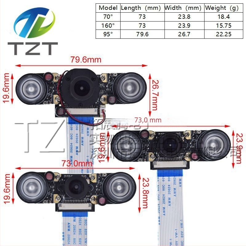 Κάμερα Raspberry Pi με φωτισμό νυχτερινής όρασης, αυτόματη αλλαγή IR-CUT, 5 MP