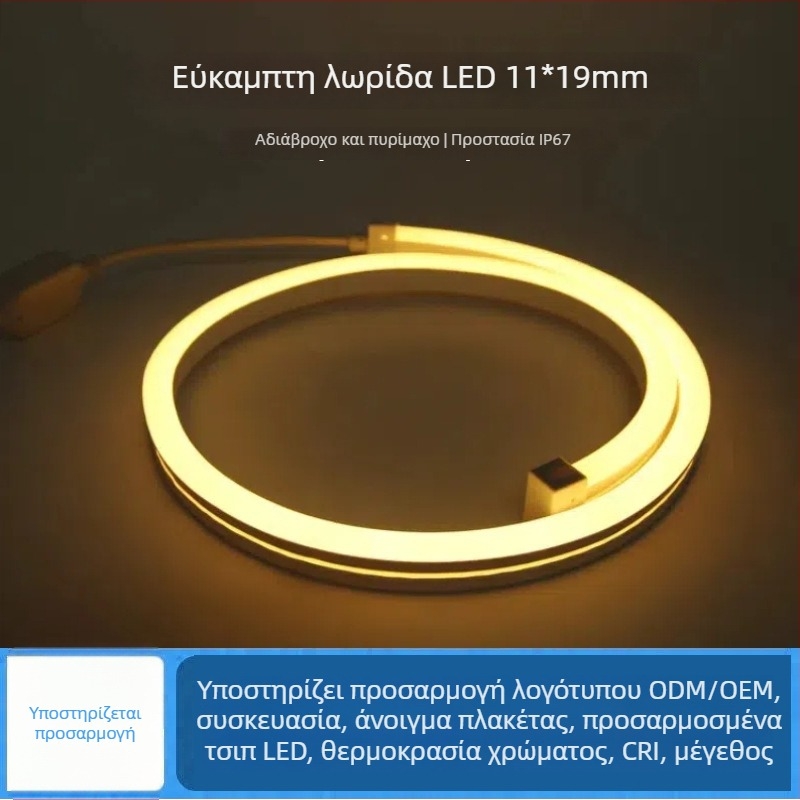 RGB νεον λωρίδα φωτισμού εξωτερικού χώρου, IP65 PVC νέον, LED λωρίδα