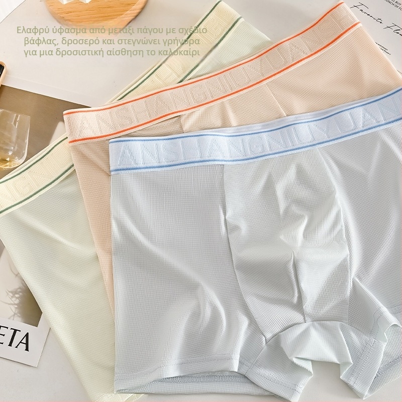 Ανδρικά boxer briefs Ice Silk, αντιβακτηριακά και αναπνέοντα εσώρουχα