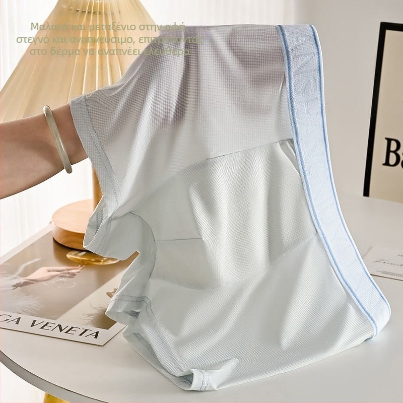 Ανδρικά boxer briefs Ice Silk, αντιβακτηριακά και αναπνέοντα εσώρουχα