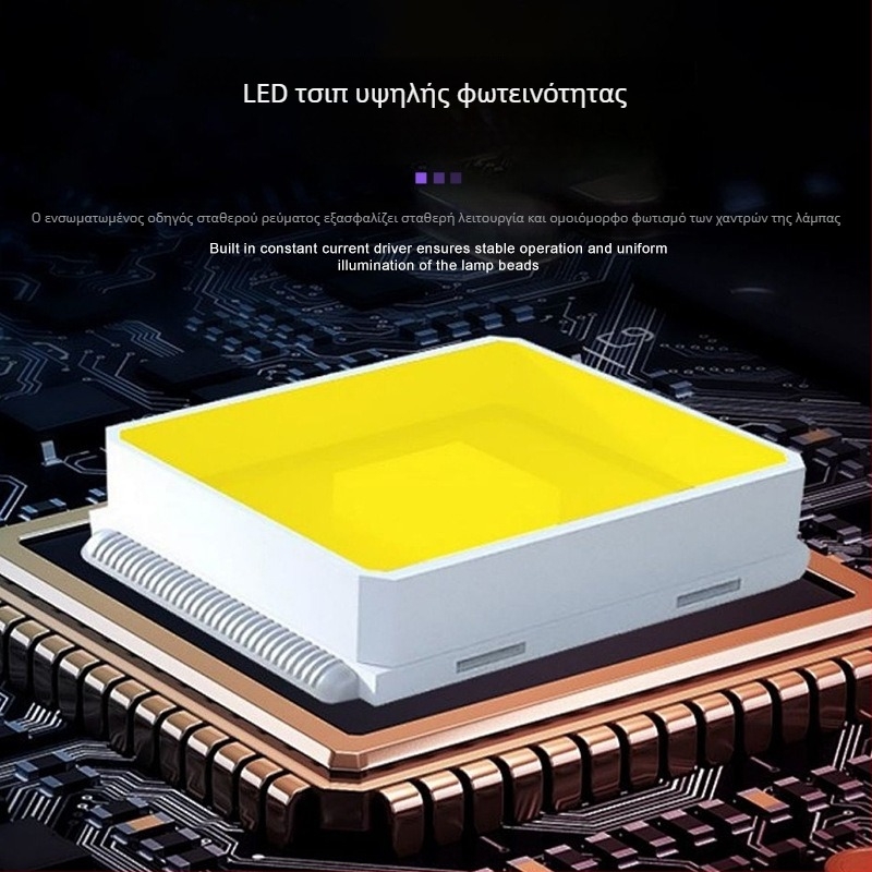 Εξωτερική αδιάβροχη LED λωρίδα με 2835 LED, τρεις σειρές, υπερ-φωτεινή για σήραγγες και εργοτάξια, υψηλή φωτεινότητα, είσοδος 110V