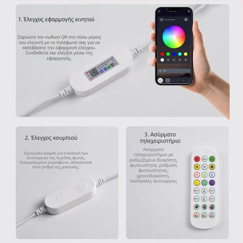 360° φωτιζόμενο νέον LED με πλέγμα RGB για ύφανση – αδιάβροχο ευέλικτο γραμμικό φως 5V