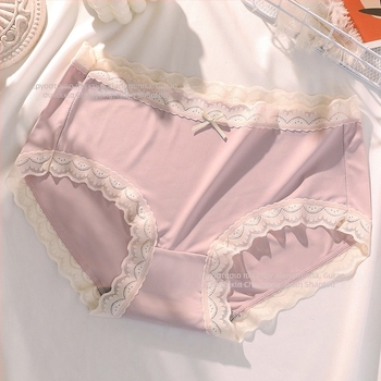 Ice Silk γυναικείες εσώρουχες, χωρίς ραφές, λεπτές, διαπνέουσες, μεσαίας μέσης, αντιβακτηριακές