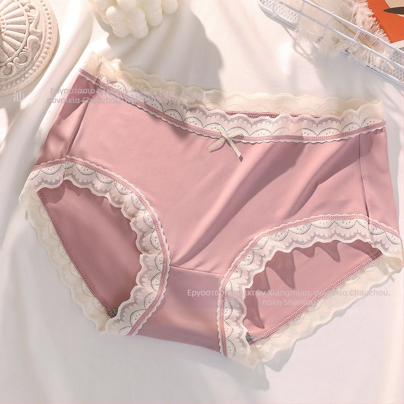 Ice Silk γυναικείες εσώρουχες, χωρίς ραφές, λεπτές, διαπνέουσες, μεσαίας μέσης, αντιβακτηριακές