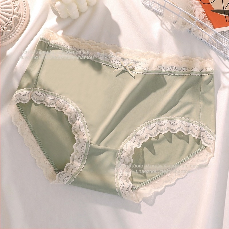 Ice Silk γυναικείες εσώρουχες, χωρίς ραφές, λεπτές, διαπνέουσες, μεσαίας μέσης, αντιβακτηριακές