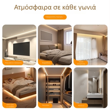 LED λωρίδα 220V για εσωτερική χρήση – COB LED λωρίδα για υπνοδωμάτιο και φόντο τηλεόρασης, με πρίζα, ατμοσφαιρικός φωτισμός
