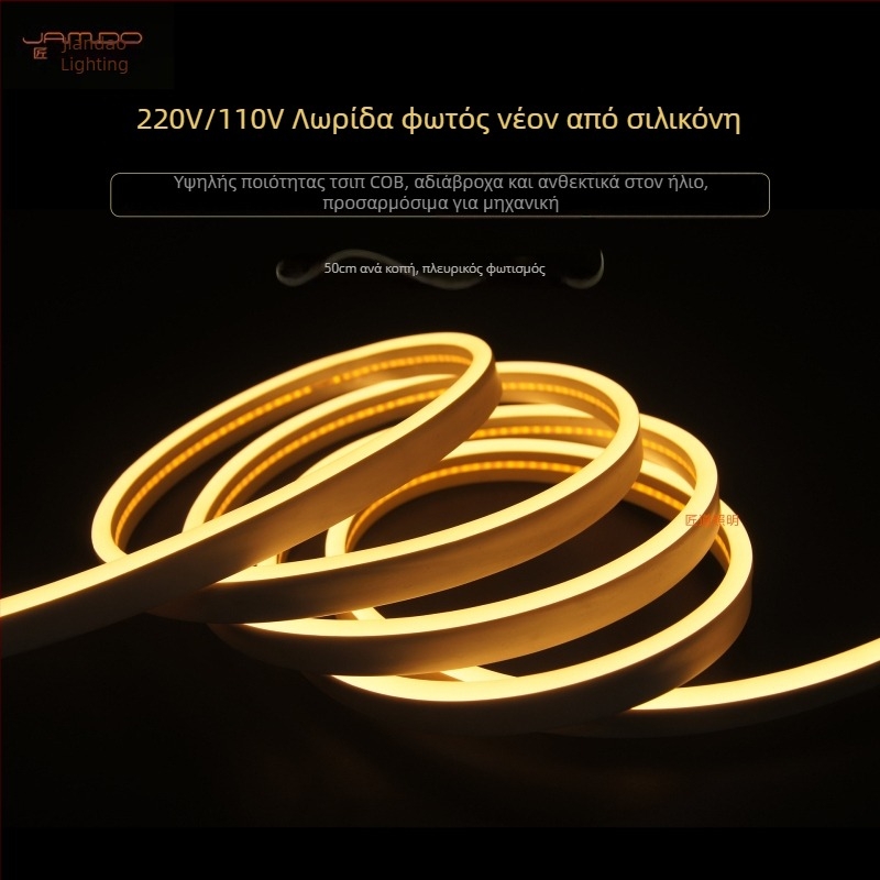 LED υψηλής τάσης ευέλικτη λωρίδα φωτός 6×12 για διαφήμιση, DIY στυλ, 110V πλευρικά εκπομπή, σιλικόον λωρίδα, αδιάβροχη
