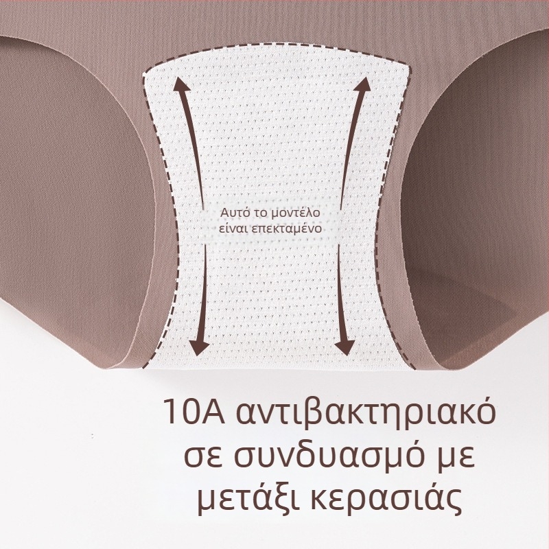 Αντιβακτηριακά καλοκαιρινά εσώρουχα από Ice Silk για γυναίκες, κατάλληλα για γιόγκα, άνετα χωρίς τράβηγμα, επένδυση καβάλου από Mulberry μετάξι