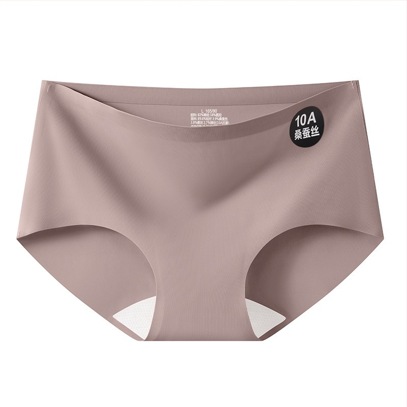 Αντιβακτηριακά καλοκαιρινά εσώρουχα από Ice Silk για γυναίκες, κατάλληλα για γιόγκα, άνετα χωρίς τράβηγμα, επένδυση καβάλου από Mulberry μετάξι