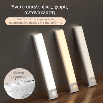 Πολύ λεπτό LED φως ντουλάπας με αισθητήρα κίνησης, μαγνητική αυτοκόλλητη λωρίδα φωτισμού για ντουλάπες, επαναφορτιζόμενος φωτισμός για ντουλάπες κρασιού