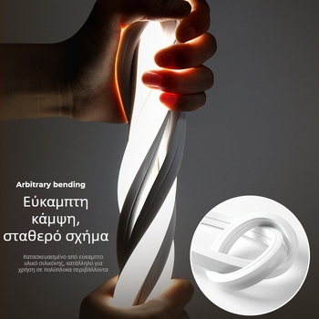 Εξατομικευμένη σιλικονούχα LED λωρίδα 220V – εύκαμπτη, αδιάβροχη λωρίδα φωτισμού, μονοχρωματική, 180 LED 3528, 8W, διακοσμητική μακριά λωρίδα