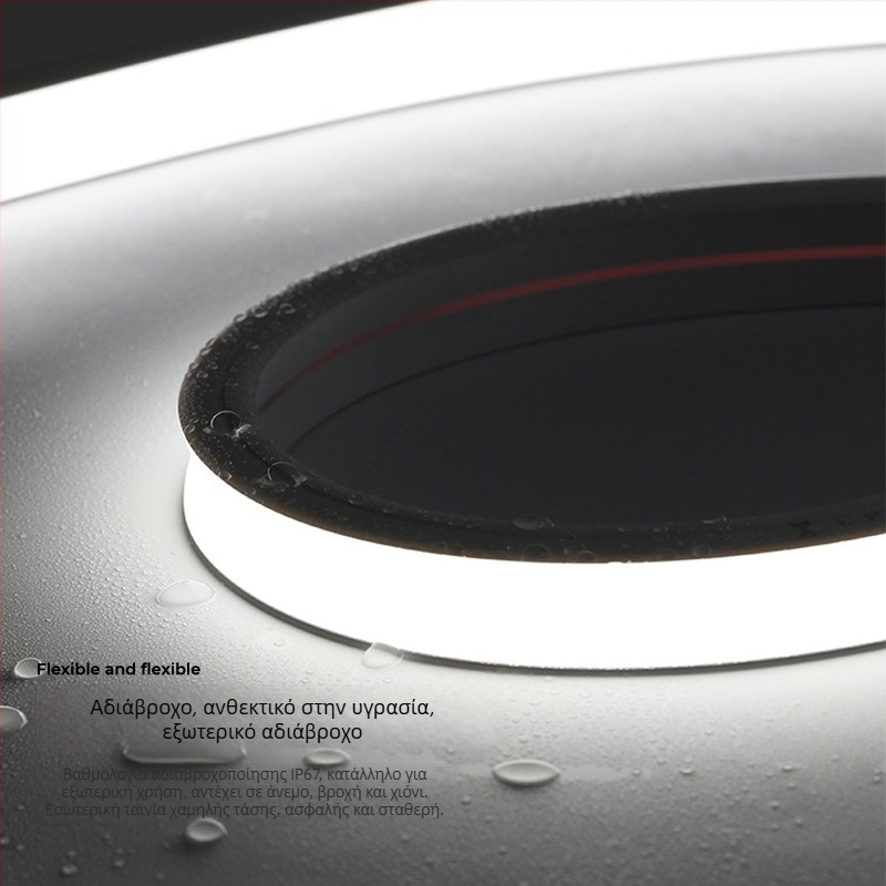 Εξατομικευμένη σιλικονούχα LED λωρίδα 220V – εύκαμπτη, αδιάβροχη λωρίδα φωτισμού, μονοχρωματική, 180 LED 3528, 8W, διακοσμητική μακριά λωρίδα