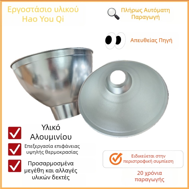 Προσαρμοζόμενο καπάκι λαμπτήρα από χαλκό, αλουμίνιο, σίδηρο και ανοξείδωτο χάλυβα για βιομηχανικό και μεταλλευτικό φωτισμό, με βύσμα Ε27.