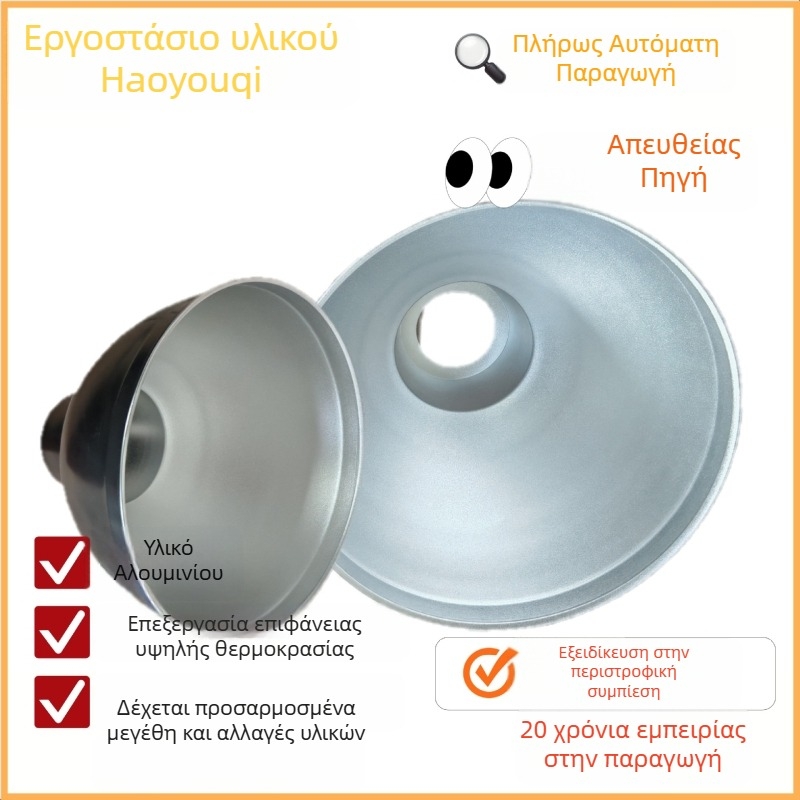 Προσαρμοζόμενο καπάκι λαμπτήρα από χαλκό, αλουμίνιο, σίδηρο και ανοξείδωτο χάλυβα για βιομηχανικό και μεταλλευτικό φωτισμό, με βύσμα Ε27.