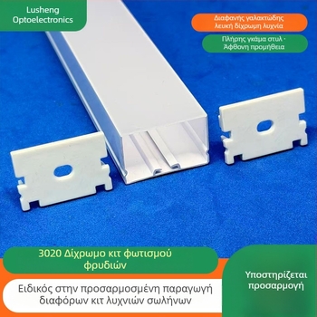 Διχρωμικός προφίλ LED από πλήρες πλαστικό, σκληρή LED λωρίδα, γραμμικός φωτισμός για ντουλάπα, εντοιχισμένο περίβλημα 3020 για φωτισμό ντουλάπας μπάνιου