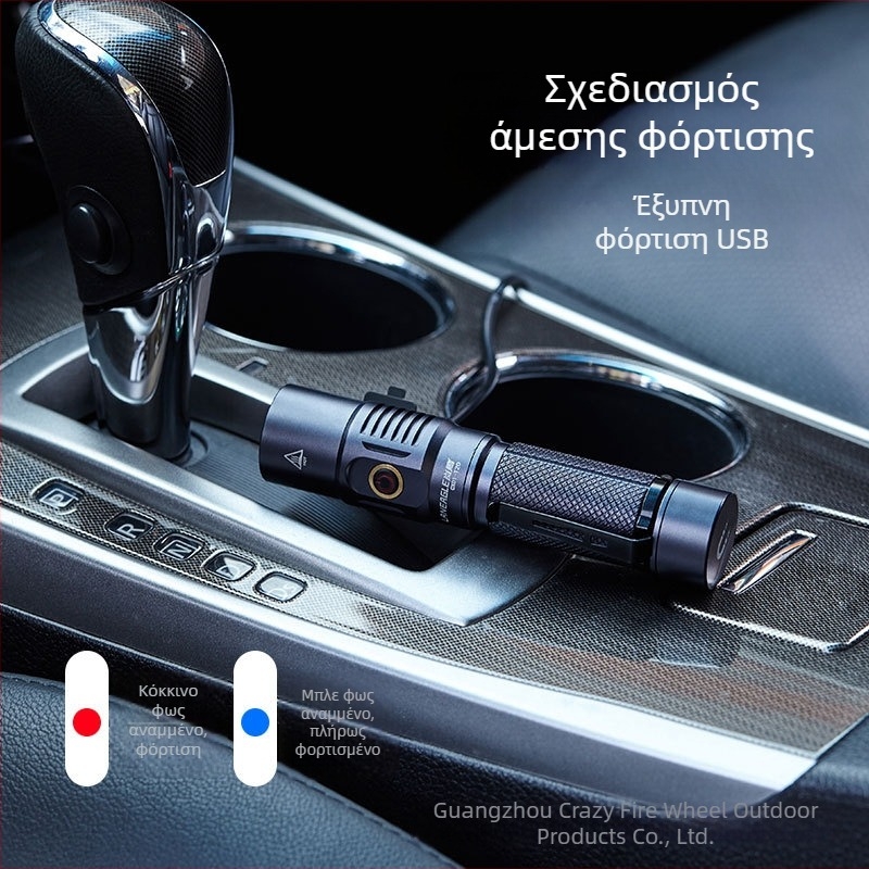 SST40 πολυλειτουργικός LED φακός με μαγνητική κεφαλή για κάμπινγκ, ποδηλασία και αυτοάμυνα σε έκτακτες καταστάσεις