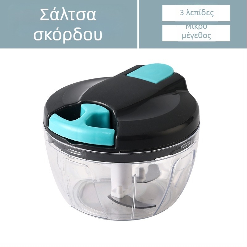Μικρός, πρακτικός πιεστήρας σκόρδου με μηχανισμό έλξης και χρωματιστό σχέδιο, εξάρτημα για βρεφική διατροφή και οικιακό πολυλειτουργικό κόφτη λαχανικών