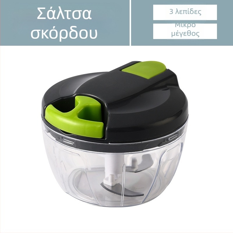 Μικρός, πρακτικός πιεστήρας σκόρδου με μηχανισμό έλξης και χρωματιστό σχέδιο, εξάρτημα για βρεφική διατροφή και οικιακό πολυλειτουργικό κόφτη λαχανικών