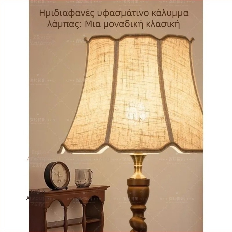 Αμπαζούρ από λινό ύφασμα για υπνοδωμάτιο και λαμπτήρα δαπέδου, αμερικανικού στυλ και ευρωπαϊκού μοντέρνου σχεδιασμού.