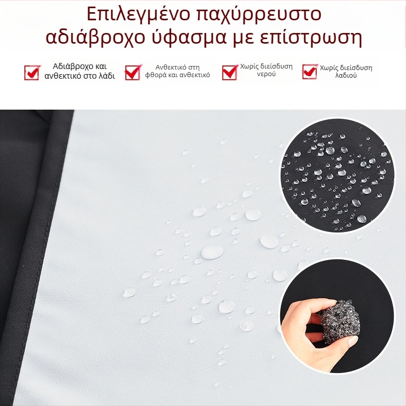 Μονόχρωμη αδιάβροχη και ανθεκτική σε λιπαρές ουσίες ποδιά χωρίς μανίκια για οικιακή κουζίνα και catering, unisex, με δυνατότητα εκτύπωσης λογότυπου