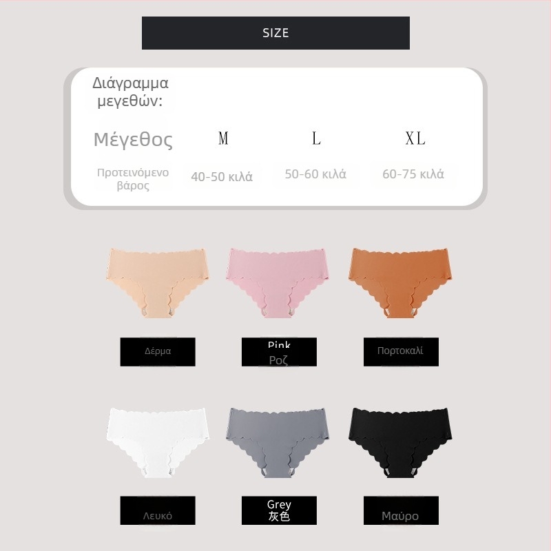 Sexy γυναικείο στρινγκ με κύματικό σχέδιο, ice silk ύφασμα, χαμηλή μέση, βαμβακερή επένδυση, αναπνέει