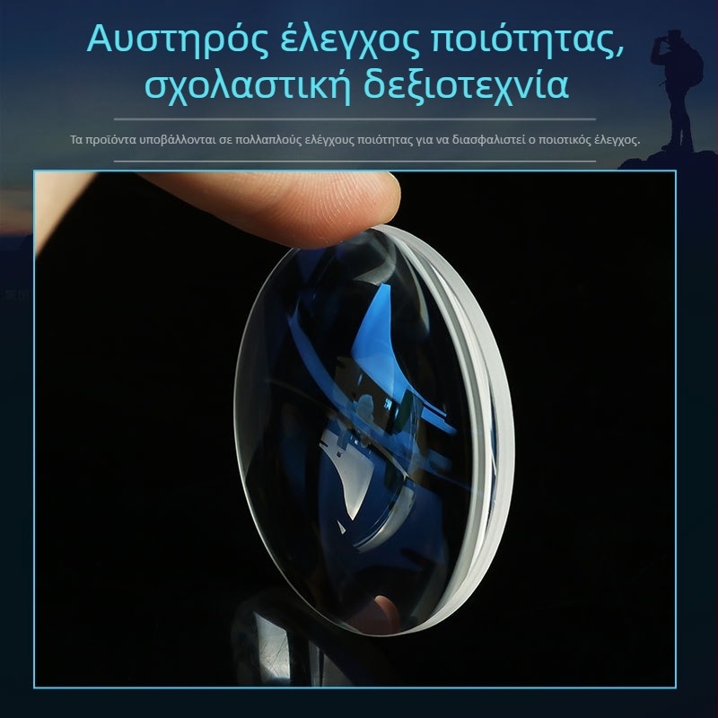 Αντιανακλαστικός κυρτός φακός με μπλε επίστρωση, Ø50 мм, οπτικός φακός plano-convex