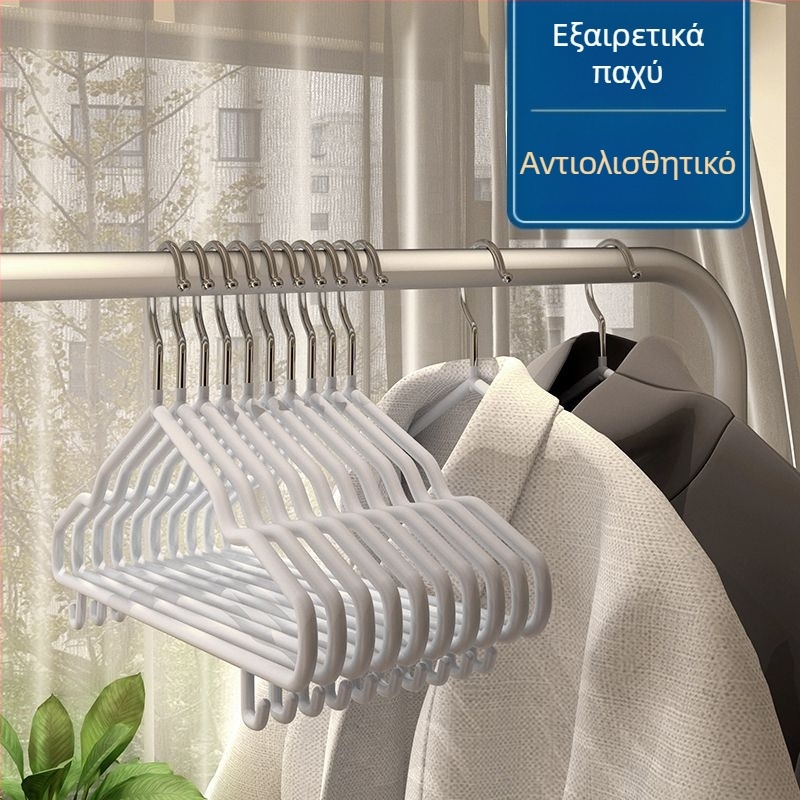 Επιπλέον Παχιά Αντιολισθητική Κρεμάστρα Ρούχων για Ενήλικες, Κρεμάστρα Στεγνώματος από Ανοξείδωτο Ατσάλι με Γάντζους