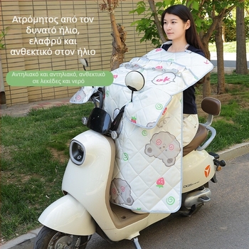 Θερινή κάλυψη παρμπρίζ ηλεκτρικού οχήματος, διπλής όψης αδιάβροχο ηλιοπροστατευτικό κάλυμμα, γλυκό μοτίβ καρτούν