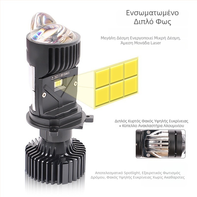 Y3 LED προβολείς αυτοκινήτου H4 με φακό Bi-Xenon, ενσωματωμένος υψηλός και χαμηλός φωτισμός