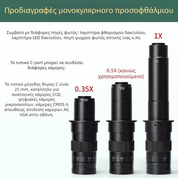 Sharp Vision RS-0745-1 Βίντεο Μικροσκόπιο, Μονόφθαλμο Οπτικό Ψηφιακό Μεγεθυντή με Συνεχές Zoom 0,7x-4,5x και Μεγεθύνσεις 120x/180x/300x